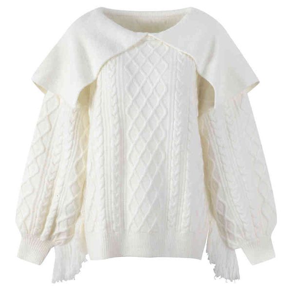 women's knits tees autumn and winter fried dough twist plaid white sweater loose sleeve tassel design women's fashion 6pbp
women's knits tees autumn and winter fried dough twist plaid white sweater loose sleeve tassel design women's fashion 6pbp