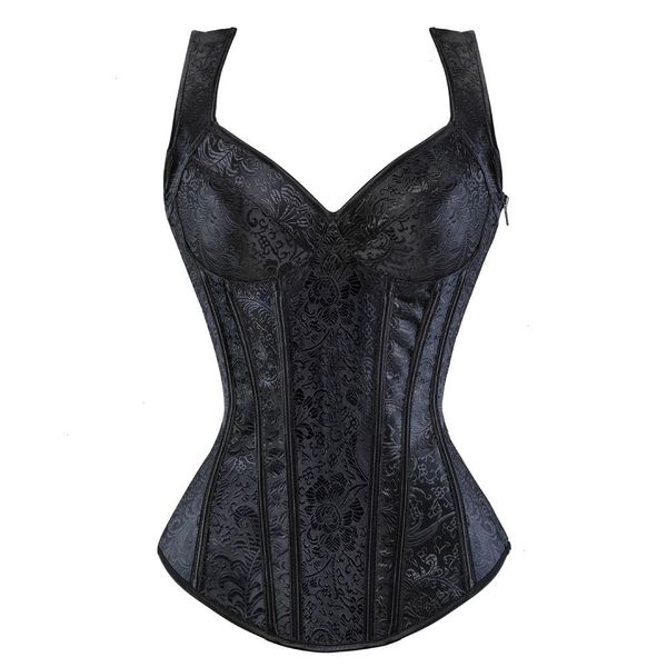 women strap lace up corsets and bustiers overbust shaper fashion corset shoulder straps tank, Black;white
women strap lace up corsets and bustiers overbust shaper fashion corset shoulder straps tank, Black;white