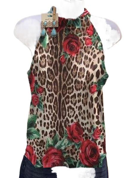 2022 european and american cross-border amazon women's rose printed vest u7vc#, White
2022 european and american cross-border amazon women's rose printed vest u7vc#, White