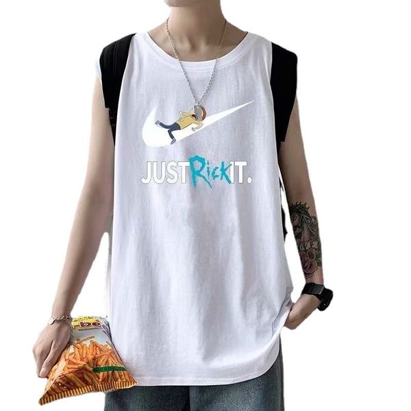 men's t-shirts designer fashion round neck thin sleeveless loose large size trend street style vest breathable quick dry sports fitness, White;black
men's t-shirts designer fashion round neck thin sleeveless loose large size trend street style vest breathable quick dry sports fitness, White;black