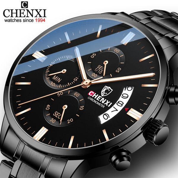 chenxi men watches chronograph luxury brand sport quartz watch men waterproof casual leather wristwatch relogio masculino, Silver
chenxi men watches chronograph luxury brand sport quartz watch men waterproof casual leather wristwatch relogio masculino, Silver