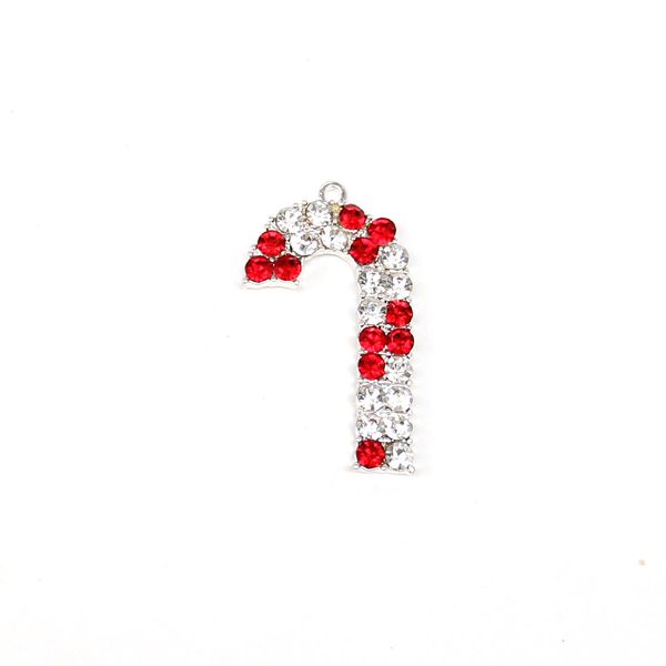30 pcs/lot fashion pendants clear and red rhinestone crutch charms for xmas gift/decoration, Silver
30 pcs/lot fashion pendants clear and red rhinestone crutch charms for xmas gift/decoration, Silver