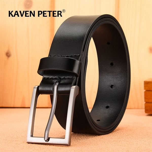 male genuine leather belts for mens luxury pin buckle jeans cowskin casual belt business cowboy waistband 220622, Black;brown
male genuine leather belts for mens luxury pin buckle jeans cowskin casual belt business cowboy waistband 220622, Black;brown