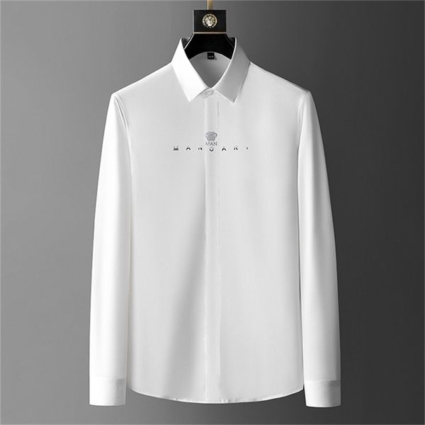 letter embroidery men's shirt slim fit long sleeve business casual shirt autumn male office social formal dress shirts 220401, White;black
letter embroidery men's shirt slim fit long sleeve business casual shirt autumn male office social formal dress shirts 220401, White;black