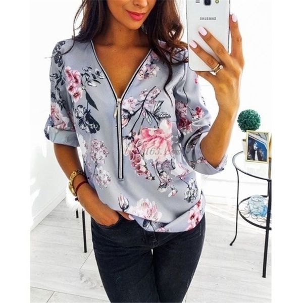 womens summer v-neck zipper floral print casual loose shirts ladies long sleeve blouse plus size s-5xl 210326, White
womens summer v-neck zipper floral print casual loose shirts ladies long sleeve blouse plus size s-5xl 210326, White