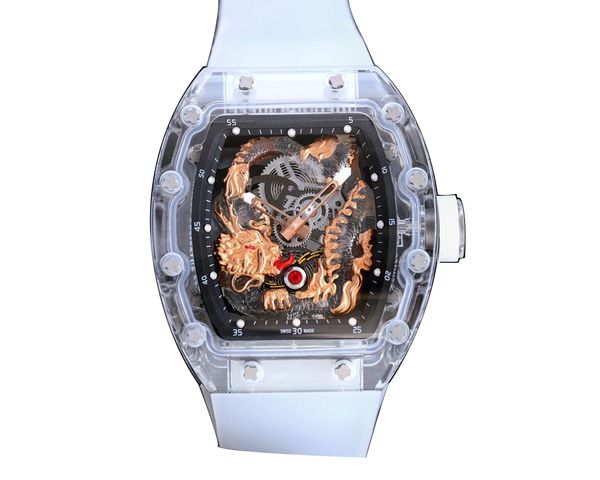 the men's watch case is made of imported crystal transparent glass, with a precise automatic chain movement, oak tape and folding buckl, Slivery;brown
the men's watch case is made of imported crystal transparent glass, with a precise automatic chain movement, oak tape and folding buckl, Slivery;brown