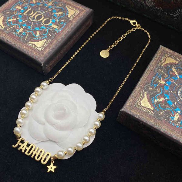 letter pearl necklace female 2022 new net red high version brass neck chain, Silver
letter pearl necklace female 2022 new net red high version brass neck chain, Silver