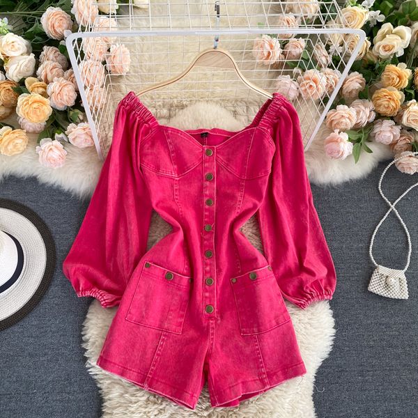 fashion wear autumn retro single breasted slim women's jumpsuits & rompers short jeans playsuits women new long sleeve playsuits 2022, Black;white
fashion wear autumn retro single breasted slim women's jumpsuits & rompers short jeans playsuits women new long sleeve playsuits 2022, Black;white