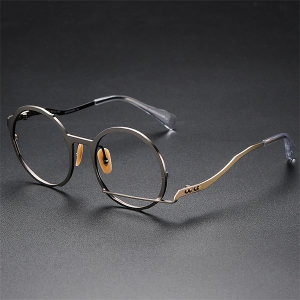 shop eyeglasses onlines niche metal spectacle frame round frame irregular spectacle frame, White;black
shop eyeglasses onlines niche metal spectacle frame round frame irregular spectacle frame, White;black