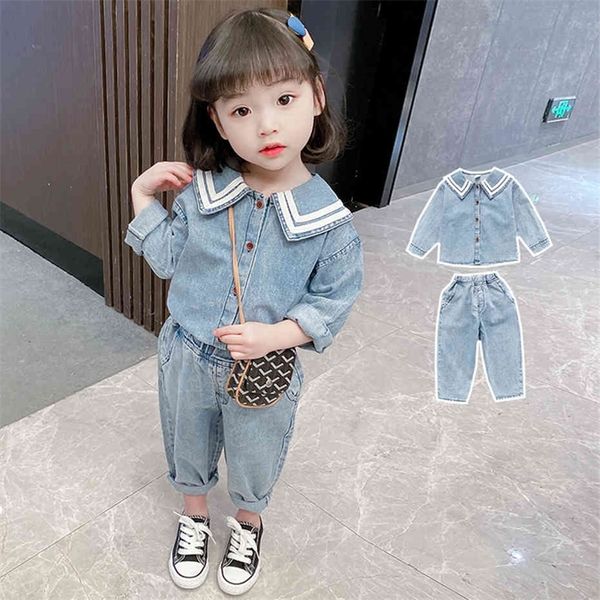 kids clothes patchwork clothing for girls denim jacket jeans girls clothing sets casual children's suits 210412, White
kids clothes patchwork clothing for girls denim jacket jeans girls clothing sets casual children's suits 210412, White