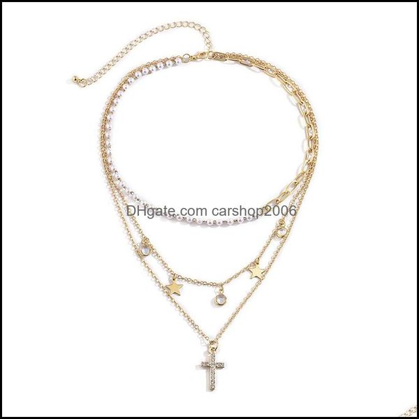chains necklaces pendants jewelry pastoral retro geometric cross pendant chain mti-layer combination hoop neck elegant imitation pearl bea, Silver
chains necklaces pendants jewelry pastoral retro geometric cross pendant chain mti-layer combination hoop neck elegant imitation pearl bea, Silver