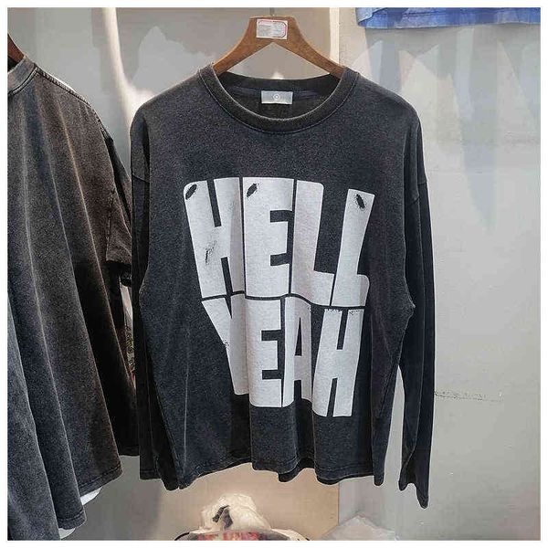 american street punk fashion brand rhude washed old vintage cotton long sleeve skull letter printing men, White;black
american street punk fashion brand rhude washed old vintage cotton long sleeve skull letter printing men, White;black