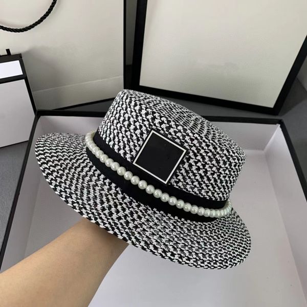 summer luxury mens womens c-letters designer straw hat pearl grass braid bucket hats flat designers fitted sun hats baseball cap c075, Blue;gray
summer luxury mens womens c-letters designer straw hat pearl grass braid bucket hats flat designers fitted sun hats baseball cap c075, Blue;gray