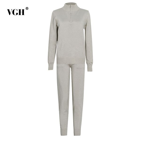 solid two piece set for women turtleneck long sleeve casual pants minimalist sets female fashion clothing 210507, White
solid two piece set for women turtleneck long sleeve casual pants minimalist sets female fashion clothing 210507, White