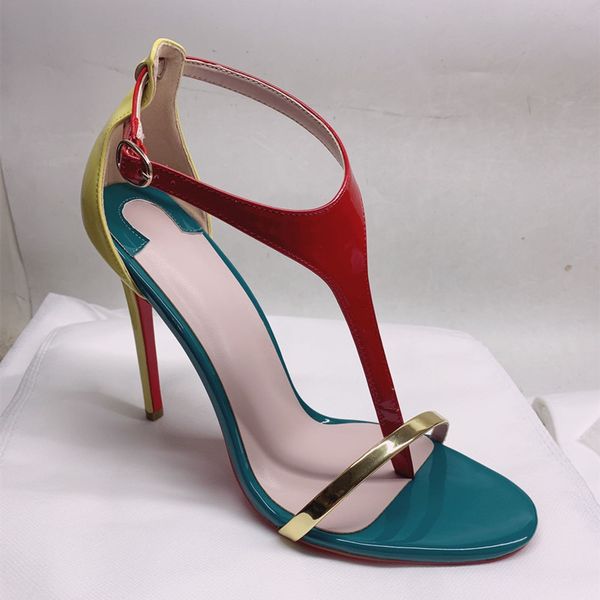 summer gladiator sandals colorful peep toes stiletto heel patent leather chic designer high heels party shoes zapatos mujer feminino melissa, Black
summer gladiator sandals colorful peep toes stiletto heel patent leather chic designer high heels party shoes zapatos mujer feminino melissa, Black