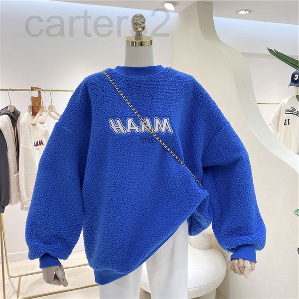 women's hoodies & sweatshirts designer loose plush thickened versatile embroidered letters korean winter warm lamb cashmere round neck, Black
women's hoodies & sweatshirts designer loose plush thickened versatile embroidered letters korean winter warm lamb cashmere round neck, Black