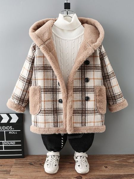 toddler boys plaid hooded teddy-lining overcoat she, Blue;gray
toddler boys plaid hooded teddy-lining overcoat she, Blue;gray