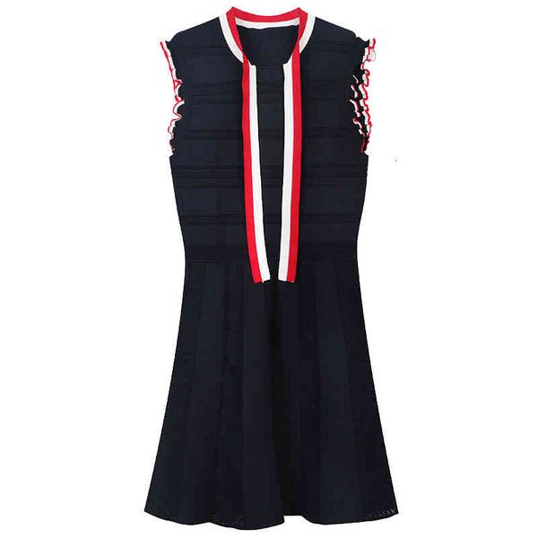 casual dresses french summer sleeveless knitted dress 2022 color contrast stripe bow tie lace up petal sleeve medium length skirt 05of, Black;gray
casual dresses french summer sleeveless knitted dress 2022 color contrast stripe bow tie lace up petal sleeve medium length skirt 05of, Black;gray