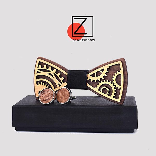 design gear wheel wooden bow tie mens wood bowtie cufflinks set brand business neckties cuff links for wedding groom, Black;gray
design gear wheel wooden bow tie mens wood bowtie cufflinks set brand business neckties cuff links for wedding groom, Black;gray