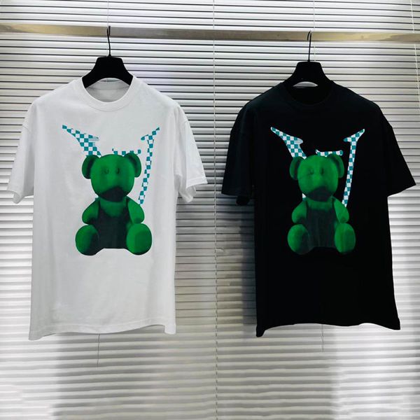 2022 new women's t-shirt bear pattern short sleeve luxury brand pullover loose casual fashion men's tees summer clothes unisex, White
2022 new women's t-shirt bear pattern short sleeve luxury brand pullover loose casual fashion men's tees summer clothes unisex, White