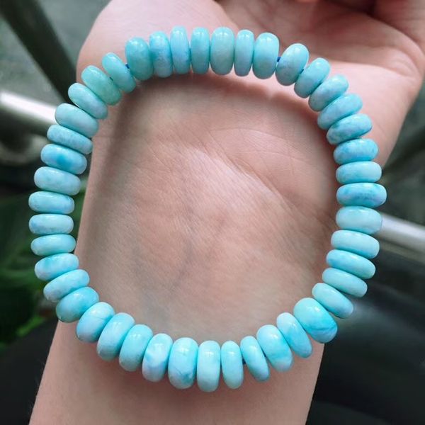 natural blue larimar abacus beads bracelet women men 8.8mm water pattern from dominia powerful bracelet genuine aaaaaa, Silver
natural blue larimar abacus beads bracelet women men 8.8mm water pattern from dominia powerful bracelet genuine aaaaaa, Silver
