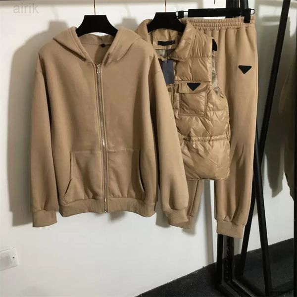 fashion tracksuit three-piece suit pants rubber standard sleeveless hooded cotton vest long sleeve jacket stretch waist casual everyday long, White
fashion tracksuit three-piece suit pants rubber standard sleeveless hooded cotton vest long sleeve jacket stretch waist casual everyday long, White