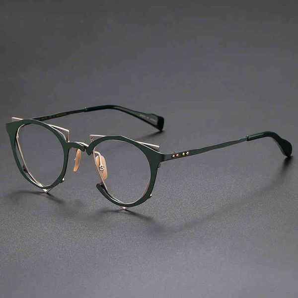 handmade spectacle frame men's square frame irregular shape can be equipped with myopia 0045 titanium frame, White;black
handmade spectacle frame men's square frame irregular shape can be equipped with myopia 0045 titanium frame, White;black
