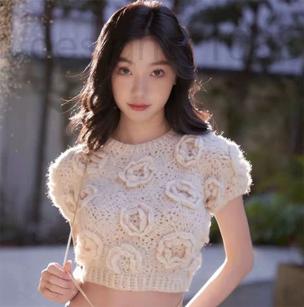 women's sweaters designer sweet three-dimensional small flower short sleeved sweater women's 2022 spring and autumn new hollow out, White;black
women's sweaters designer sweet three-dimensional small flower short sleeved sweater women's 2022 spring and autumn new hollow out, White;black