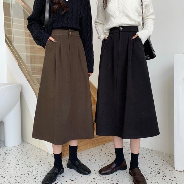 designerloose woolen skirt women's autumn and winter 2021 korean tooling style high waist elastic girl medium long a-shaped luxurious, White
designerloose woolen skirt women's autumn and winter 2021 korean tooling style high waist elastic girl medium long a-shaped luxurious, White