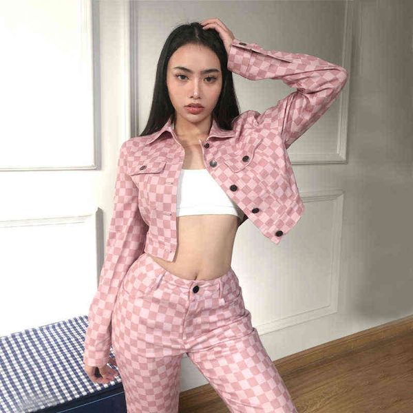 y2k plaid short blazer two piece set women single breasted casual blazer straight pant suits 2021 new simple all-match work wear t220729, Gray
y2k plaid short blazer two piece set women single breasted casual blazer straight pant suits 2021 new simple all-match work wear t220729, Gray