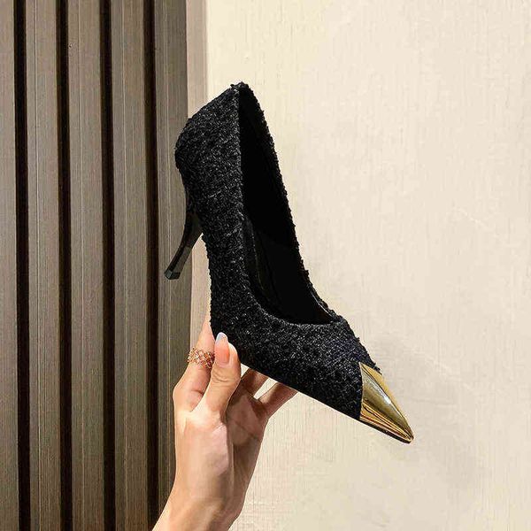 park caiying's same net red high heel's thin heels 2022 spring fashion pointed temperament single shoese women, Black
park caiying's same net red high heel's thin heels 2022 spring fashion pointed temperament single shoese women, Black