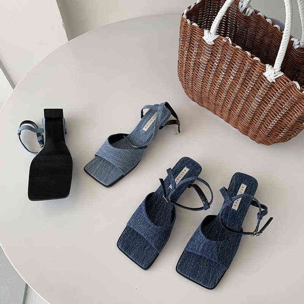 sandals 2022 summer denim women fashion outdoor low heel square toe ankle strap sandalias women's shoes 220704, Black
sandals 2022 summer denim women fashion outdoor low heel square toe ankle strap sandalias women's shoes 220704, Black