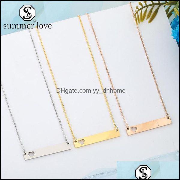 pendant necklaces pendants jewelry trendy stainles steel 18k gold rose bar tag plated heart charm neckl dh8sw, Silver
pendant necklaces pendants jewelry trendy stainles steel 18k gold rose bar tag plated heart charm neckl dh8sw, Silver