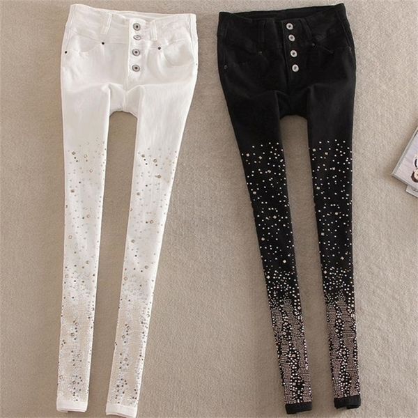 cotton jean high waist single breasted denim pants feet pencil pants plus size y200422, Blue
cotton jean high waist single breasted denim pants feet pencil pants plus size y200422, Blue