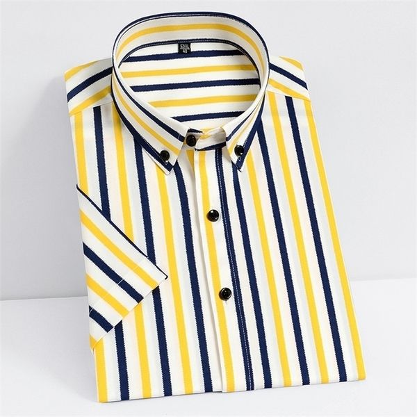 short sleeve strech striped shirts for men summer soft business mens dress shirt casual regular fit quality no front pocket 220322, White;black
short sleeve strech striped shirts for men summer soft business mens dress shirt casual regular fit quality no front pocket 220322, White;black