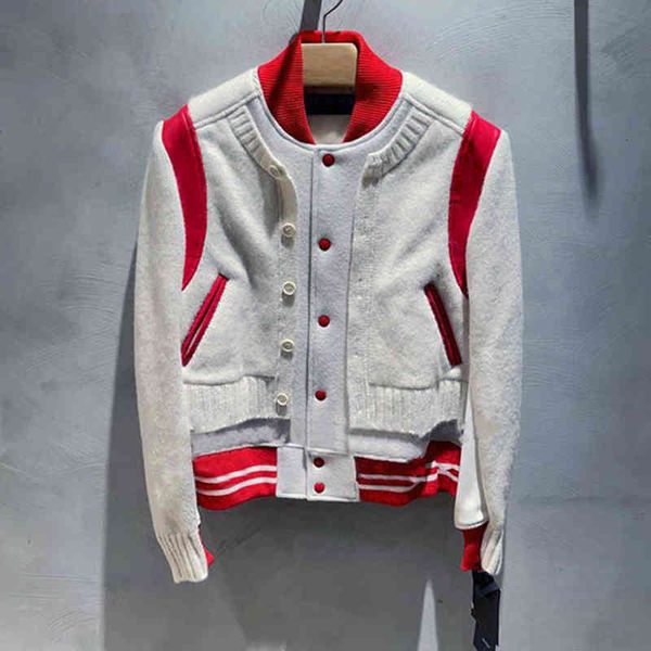 women's knits tees niche autumn winter baseball suit women's knitting stitching fake two piece short coat pilot jacket trend, White
women's knits tees niche autumn winter baseball suit women's knitting stitching fake two piece short coat pilot jacket trend, White