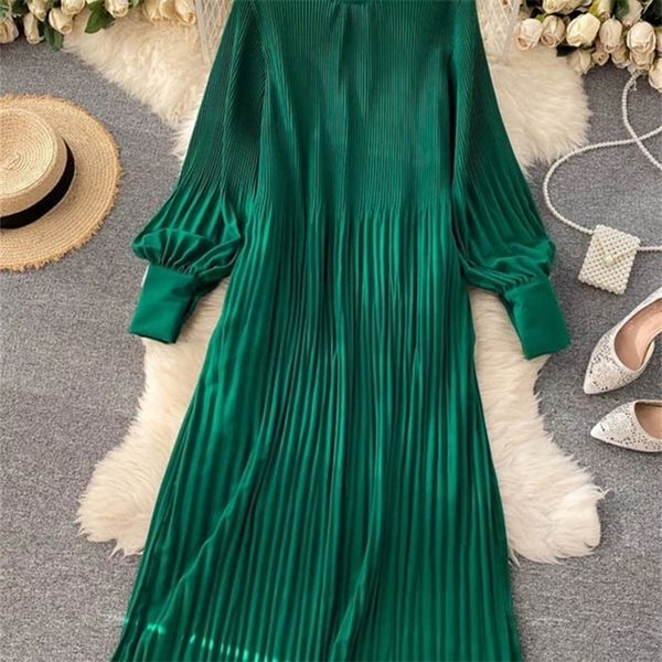 vintage pleated chiffon long dress women casual solid pinkgreenred oneck draped slim vacation vestidos autumn robe new 220317, Black;gray
vintage pleated chiffon long dress women casual solid pinkgreenred oneck draped slim vacation vestidos autumn robe new 220317, Black;gray