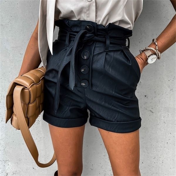 faux pu black high waist a line elegant leather bottoms wide legged women shorts autumn winter 210306, White;black
faux pu black high waist a line elegant leather bottoms wide legged women shorts autumn winter 210306, White;black