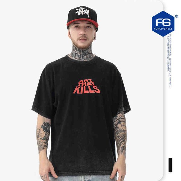 men's t-shirts fg men's wear spring and summer products chaopai high street old washed lettering printed loose short sleeve t-shir, White;black
men's t-shirts fg men's wear spring and summer products chaopai high street old washed lettering printed loose short sleeve t-shir, White;black