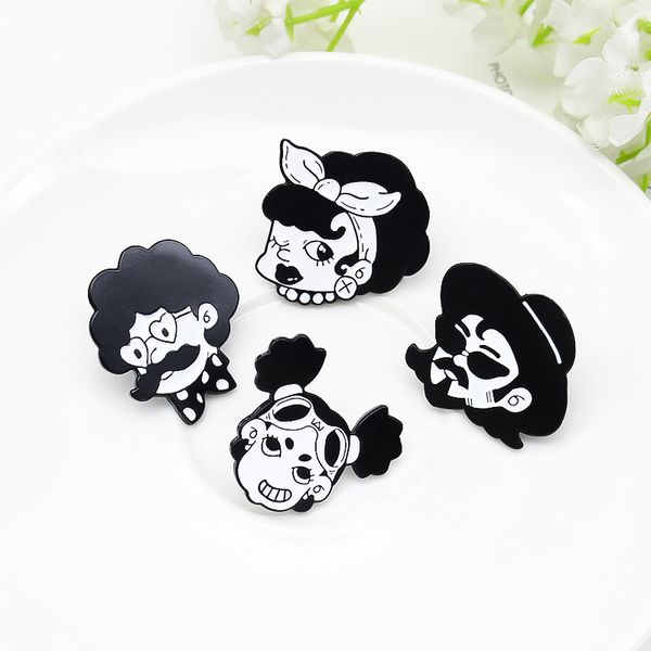 mqhh creative personality black character avatar brooch clown sunglasses boy smiling face girl alloy badge jewelry, Gray
mqhh creative personality black character avatar brooch clown sunglasses boy smiling face girl alloy badge jewelry, Gray