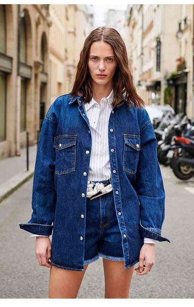 women's blouses shirts legal system spring summer ro off shoulder sleeve shirt medium long loose and versatile cotton denim jacket, White
women's blouses shirts legal system spring summer ro off shoulder sleeve shirt medium long loose and versatile cotton denim jacket, White
