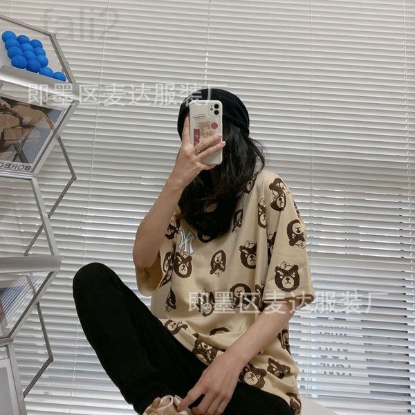 women's t-shirt designer korea mlb men's and women's 22 summer new all over frown bear print sports casual loose short sleeve, White
women's t-shirt designer korea mlb men's and women's 22 summer new all over frown bear print sports casual loose short sleeve, White
