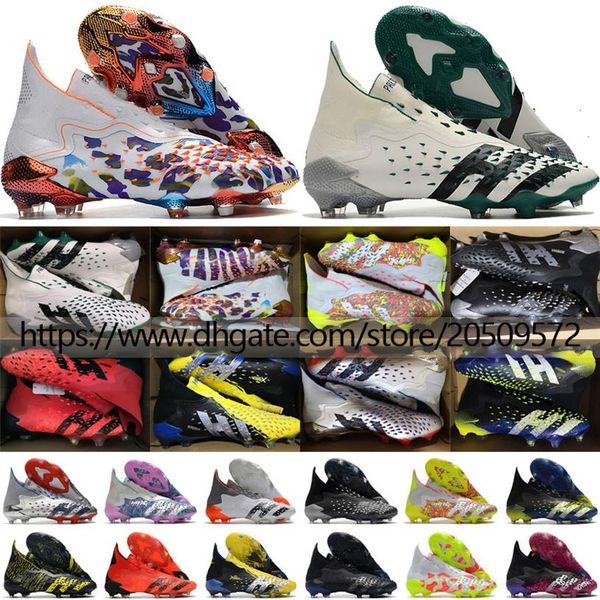 send with bag football boots predator freak fg laceless pogba soccer shoes men firm ground soft leather ankle knit soc299b, Black
send with bag football boots predator freak fg laceless pogba soccer shoes men firm ground soft leather ankle knit soc299b, Black