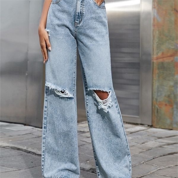 ripped denim trousers wide leg pants summer washed high waist denim straight pants trend hip hop pants streetwear 220817, Blue
ripped denim trousers wide leg pants summer washed high waist denim straight pants trend hip hop pants streetwear 220817, Blue