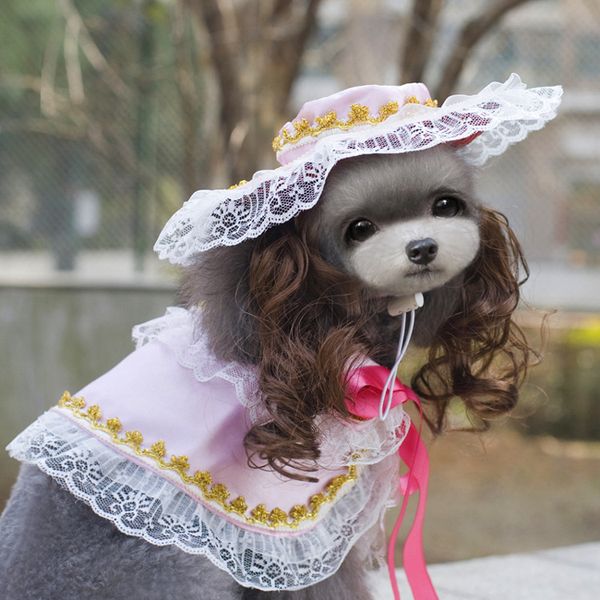 Dog Cloak With Hat And A Wig Dog Apparel Elegant Lace Embroidery Pet Princess Dresses Pets Sundress Puppy Skirt For Small Girl Dogs, As follows
Dog Cloak With Hat And A Wig Dog Apparel Elegant Lace Embroidery Pet Princess Dresses Pets Sundress Puppy Skirt For Small Girl Dogs, As follows