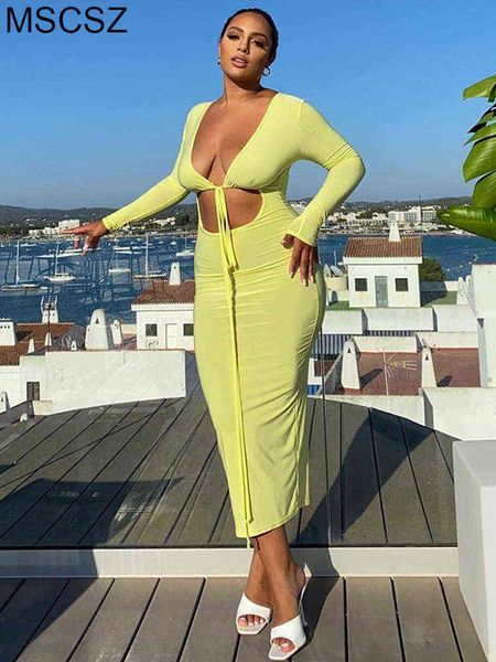 lace up cut out bodycon dress deep v-neck long sleeve dress women spring summer tight midi dress t220816, Black;gray
lace up cut out bodycon dress deep v-neck long sleeve dress women spring summer tight midi dress t220816, Black;gray