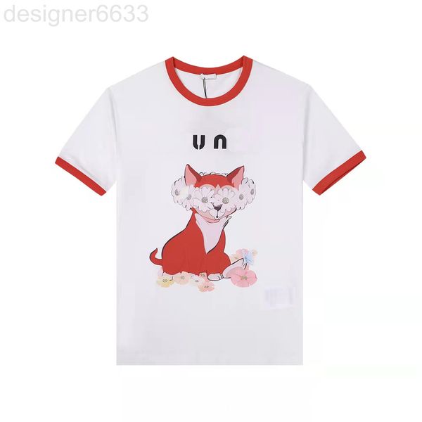 women's t-shirt designer high version ss spring and summer color contrast cat drill short sleeve cute style loose trend os kvoq, White
women's t-shirt designer high version ss spring and summer color contrast cat drill short sleeve cute style loose trend os kvoq, White