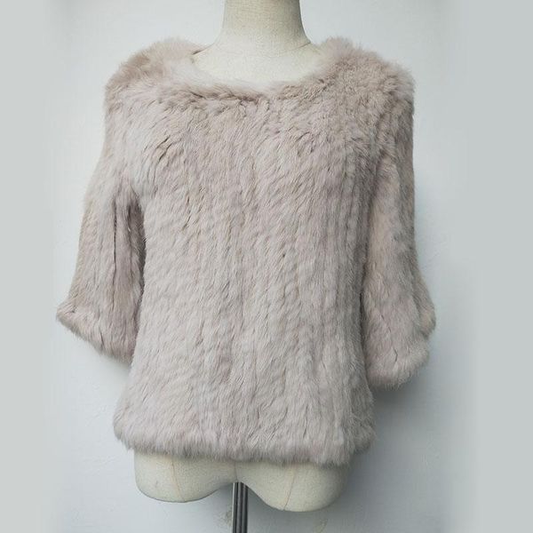 women's fur & faux women natural pullovers coat.half sleeve winter warm genuine knitted outwear female jacket, Black
women's fur & faux women natural pullovers coat.half sleeve winter warm genuine knitted outwear female jacket, Black