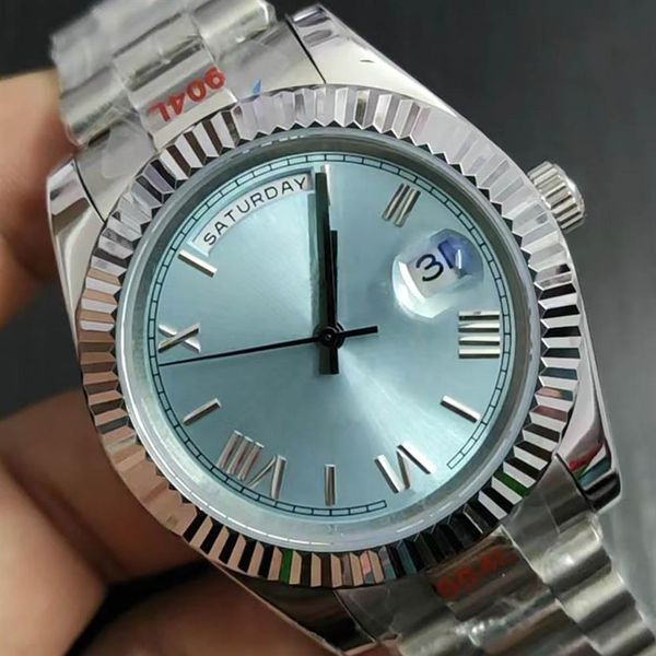 st9 steel news men watches baby blue dial new day date daydate automatic mechanics 41mm sapphire glass stainless 238239 118239 men280t, Slivery;brown
st9 steel news men watches baby blue dial new day date daydate automatic mechanics 41mm sapphire glass stainless 238239 118239 men280t, Slivery;brown