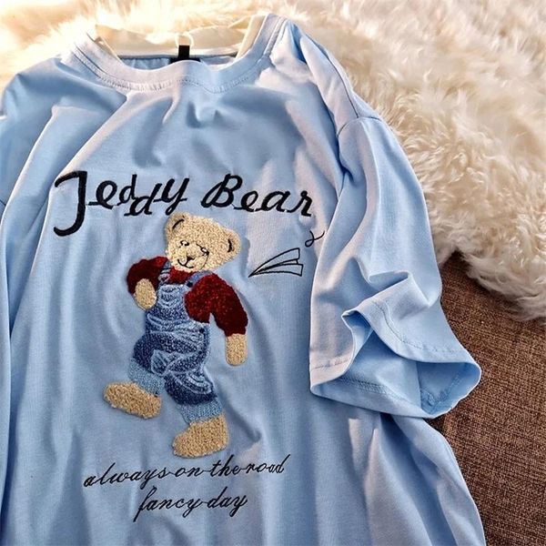 japanese tee for teens embroidery bear t shirts vintage punk goth graphic t shirts cotton o-neck oversized summer streetwear 220511, White
japanese tee for teens embroidery bear t shirts vintage punk goth graphic t shirts cotton o-neck oversized summer streetwear 220511, White